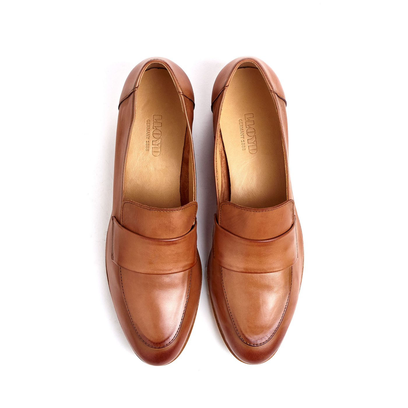 LLOYD 'MOCASSIN' Slipper Chaussons; F 1/2; Veau; Marron in 38