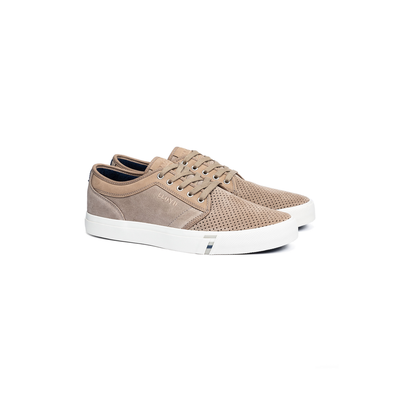 LLOYD 'ETHAN' Herren Sneakers Low-Top Sneaker; Normalweit (Variofootbed - für Einlagen); Beige in 40
