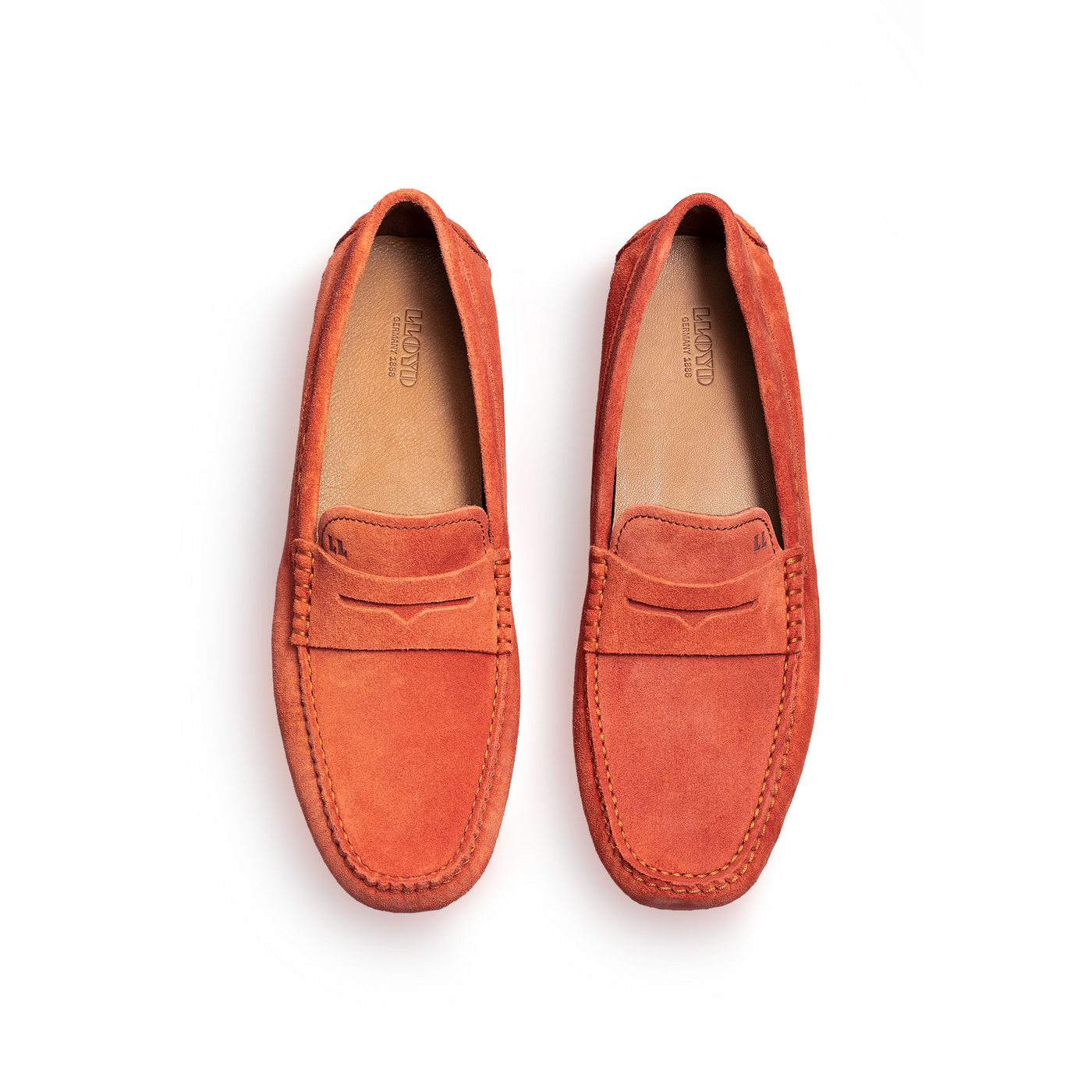 LLOYD 'ELJOS' Slippers Mocassin | Slipper; Largeur normale (Variofootbed; Orange in 44.5