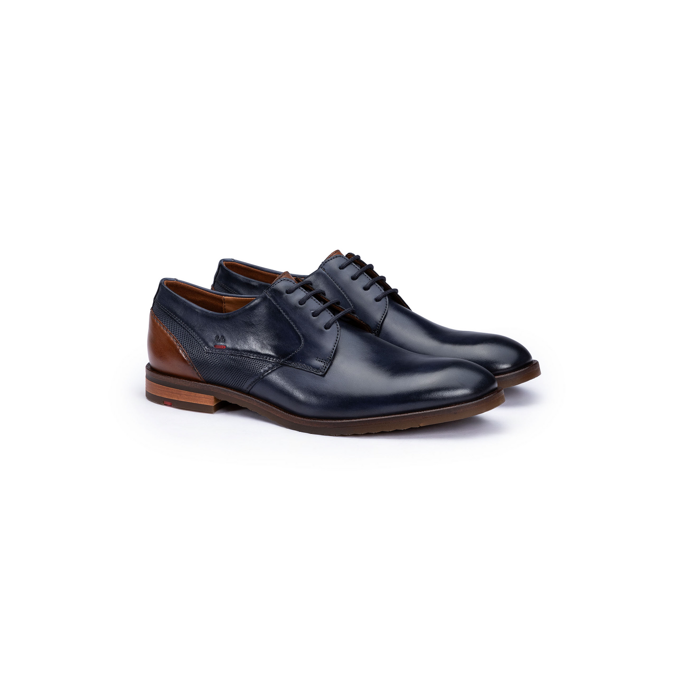 Lloyd Domino Herren Derby Schuhe, Schnürschuhe, Größe: 40.5, Geprägtes Leder, Glattleder Blau