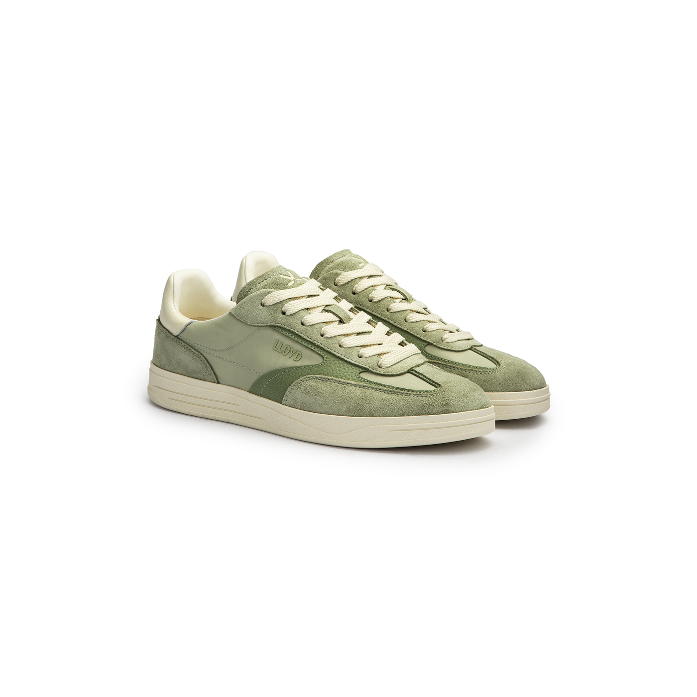 LLOYD Unisex VOLO Baskets | Low-Top Vert 41 Nylon | Combinaison de cuir
