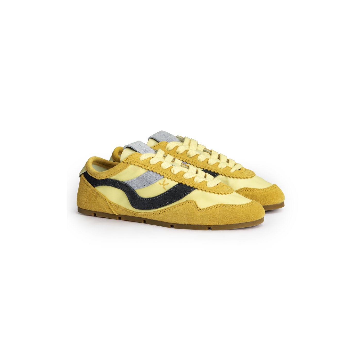 LLOYD Unisex SUNNY Baskets | Baskets basses Jaune 42 Nylon | Cuir lisse | Cuir suédé