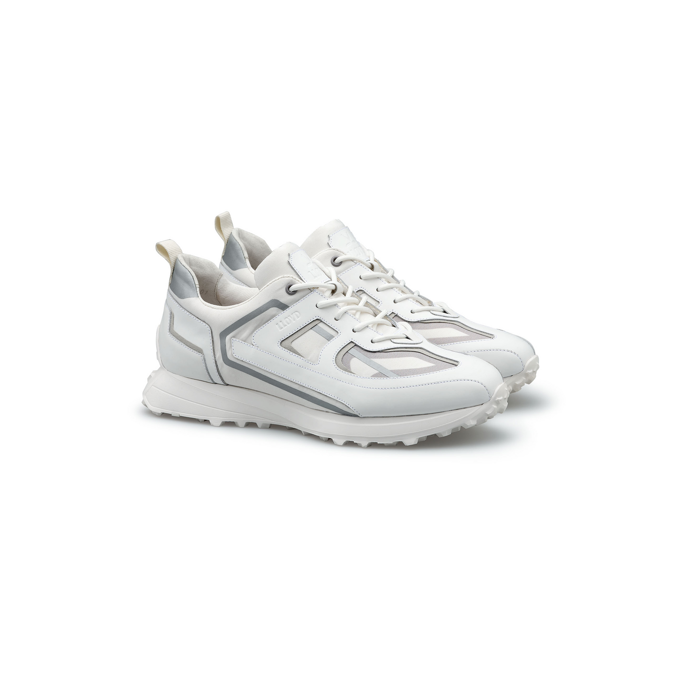 LLOYD 'EDGE' Herren Sneakers; Normalweit (Variofootbed, Xtralight - für Einlagen), HW2025; Weiss in 40