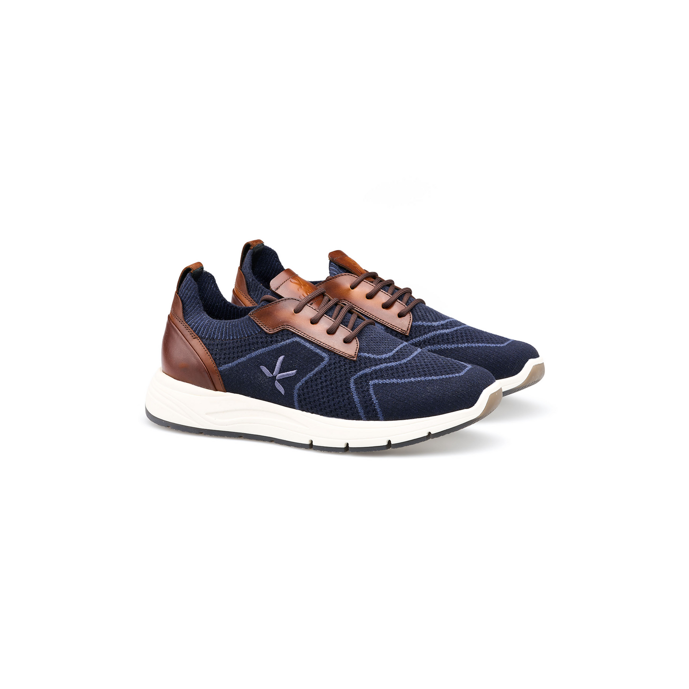 LLOYD 'ECHO' Herren Sneakers; Normalweit (X-Motion, Variofootbed - für Einlagen, Kalbsleder), HW2025; Business Schuhe; Blau in 44