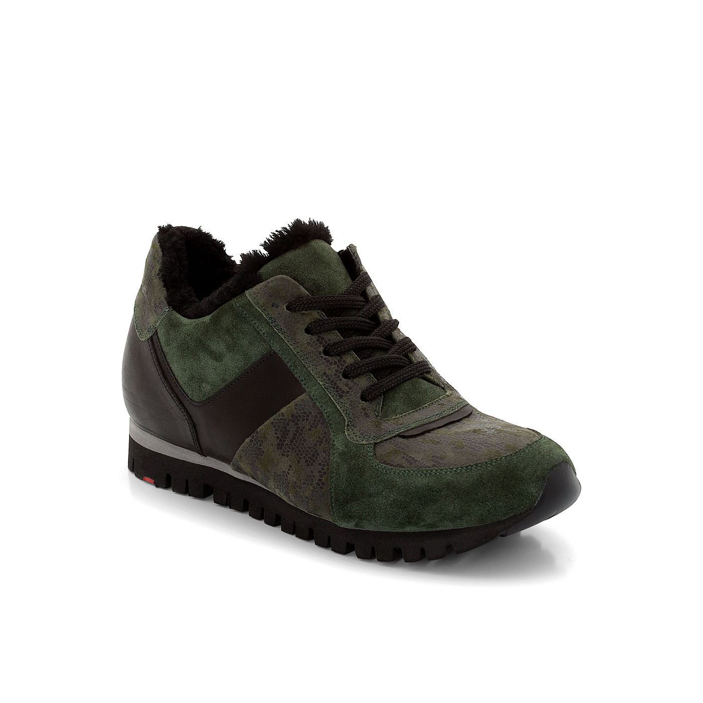 LLOYD Sneaker Damen; F 1/2 (Extralight®, Warmlining - leichte Sohle); Rind/Ziege/Kalb; Grün in 35
