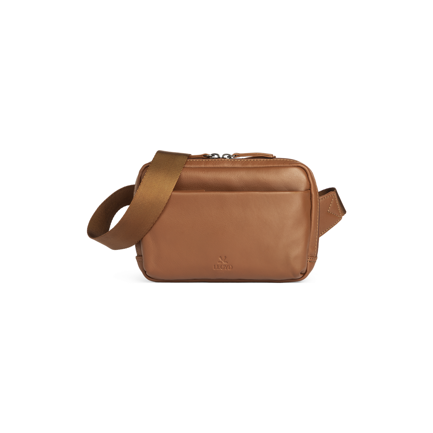 LLOYD Unisex SAC CROISÉ Marron - Cuir lisse