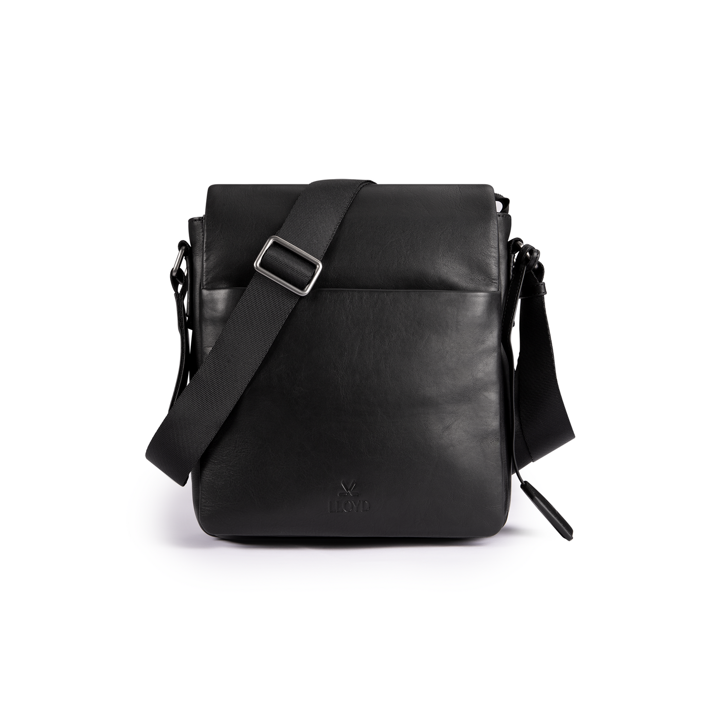 LLOYD Unisex SAC MESSAGER Noir - Cuir lisse
