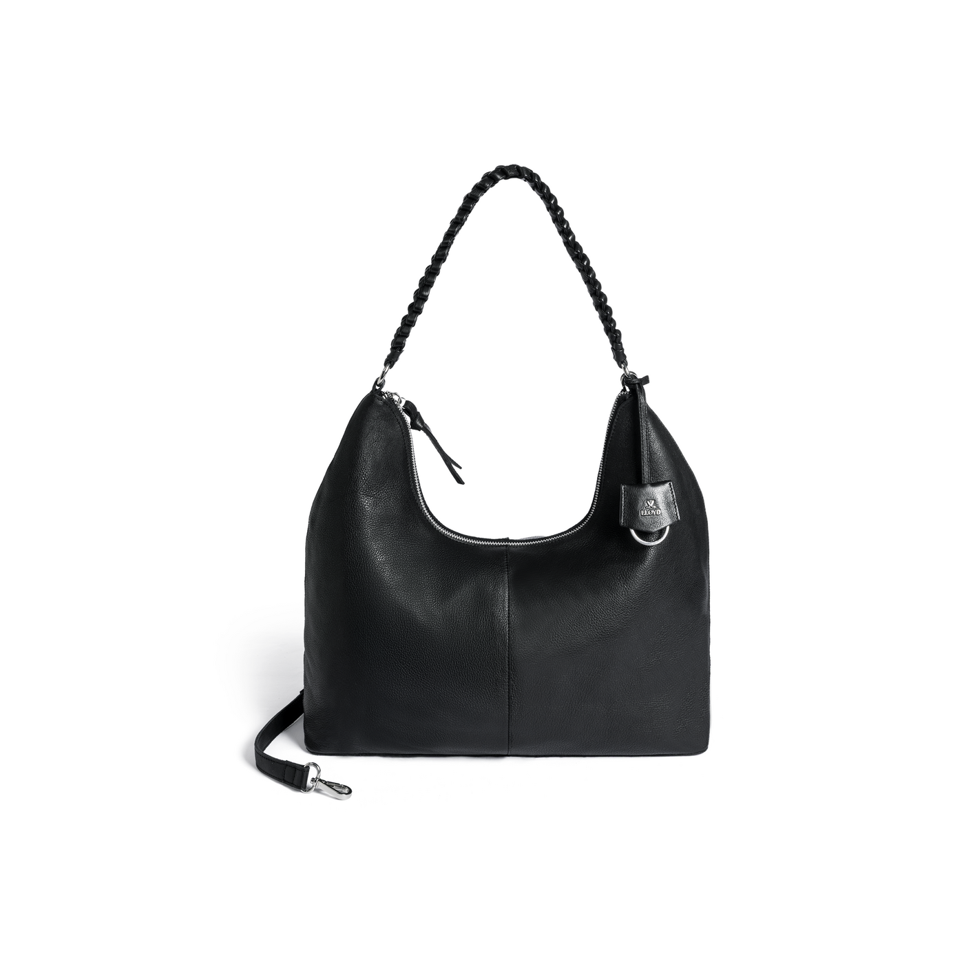 LLOYD Unisex SAC HOBO Noir - Cuir grainé