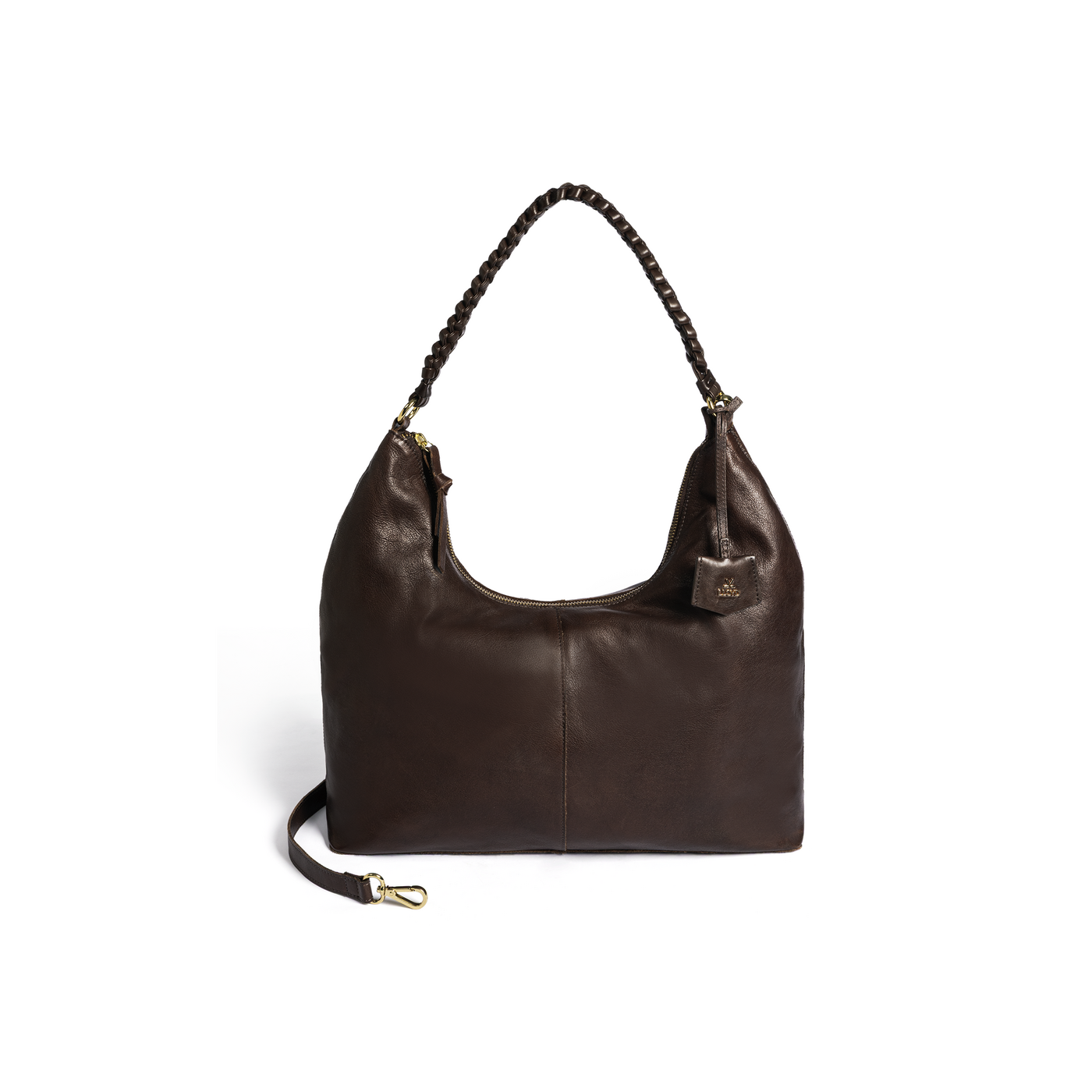 LLOYD Unisex SAC HOBO Marron - Cuir rugueux