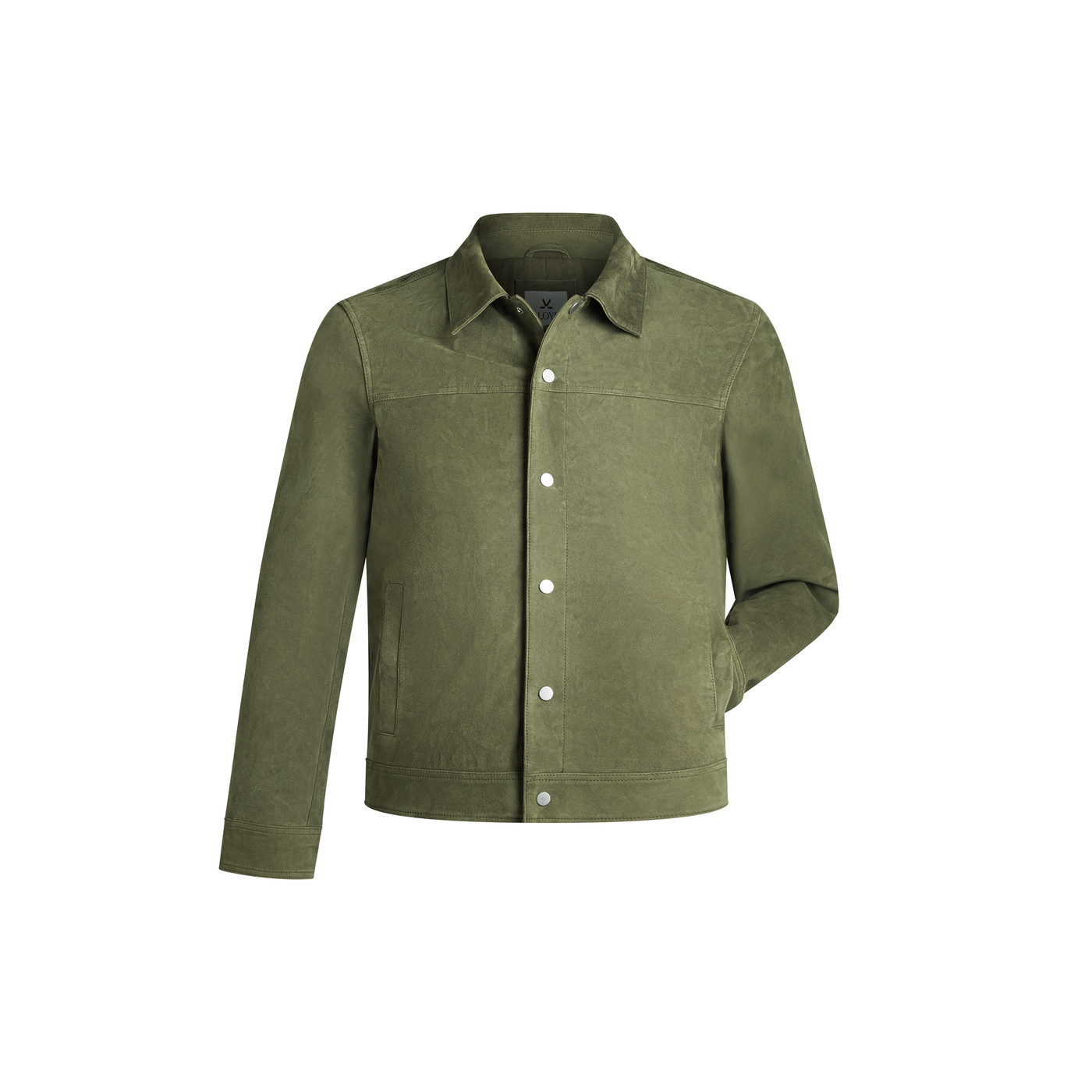 LLOYD Unisex VESTE EN CUIR Vert 60 Cuir rugueux