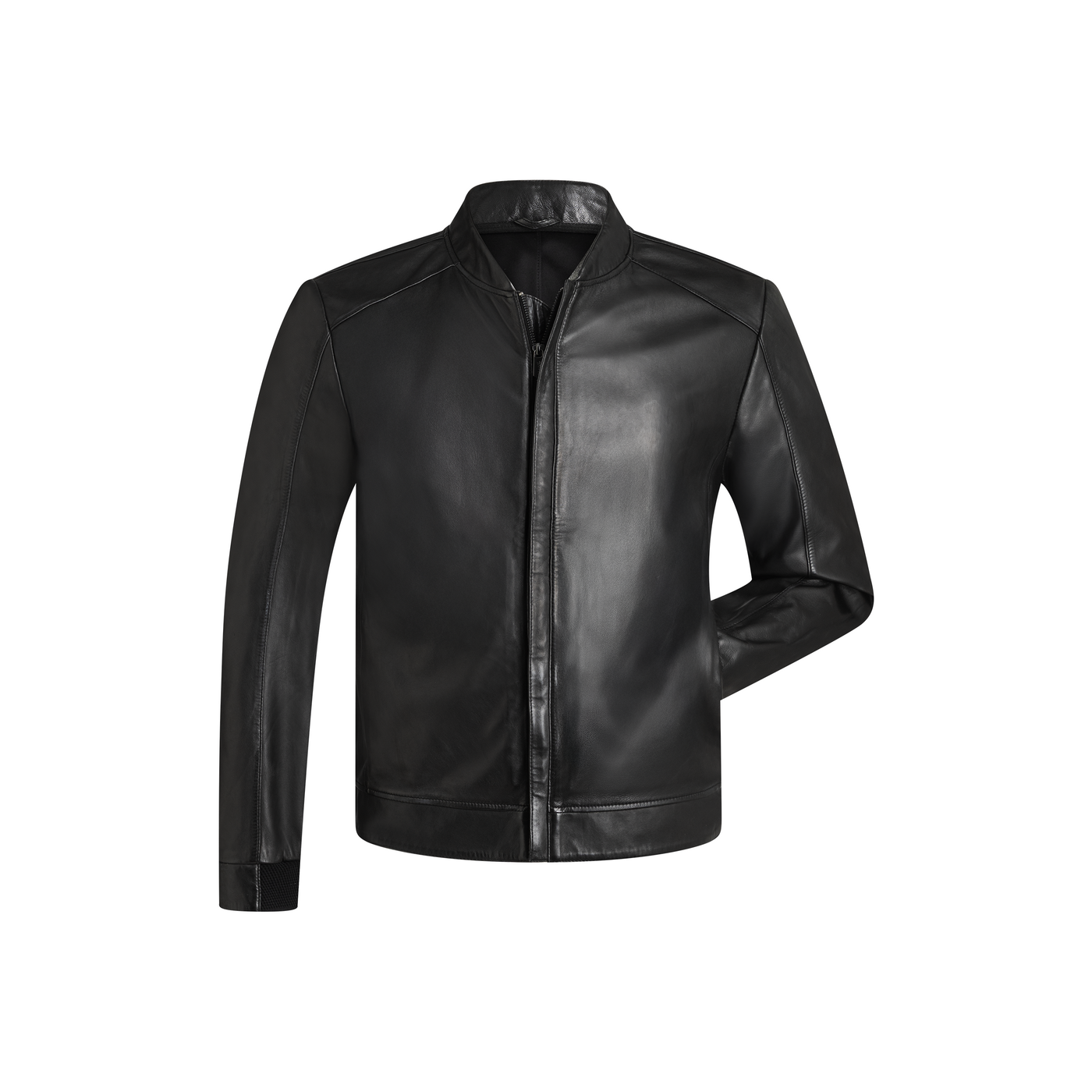 LLOYD Unisex VESTE EN CUIR LARS Noir 60 Cuir lisse
