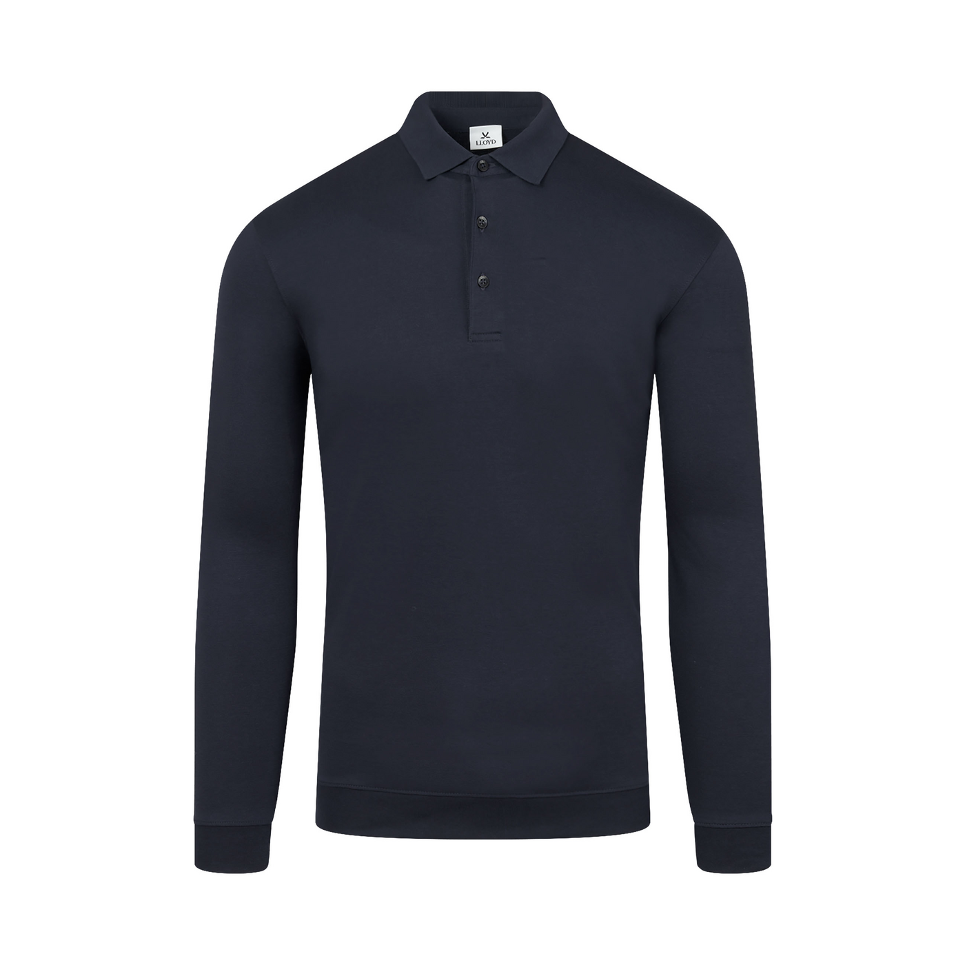 LLOYD 'POLO À MANCHES LONGUES' polos (Pima Cotton; aus Textile; Bleu in XXL