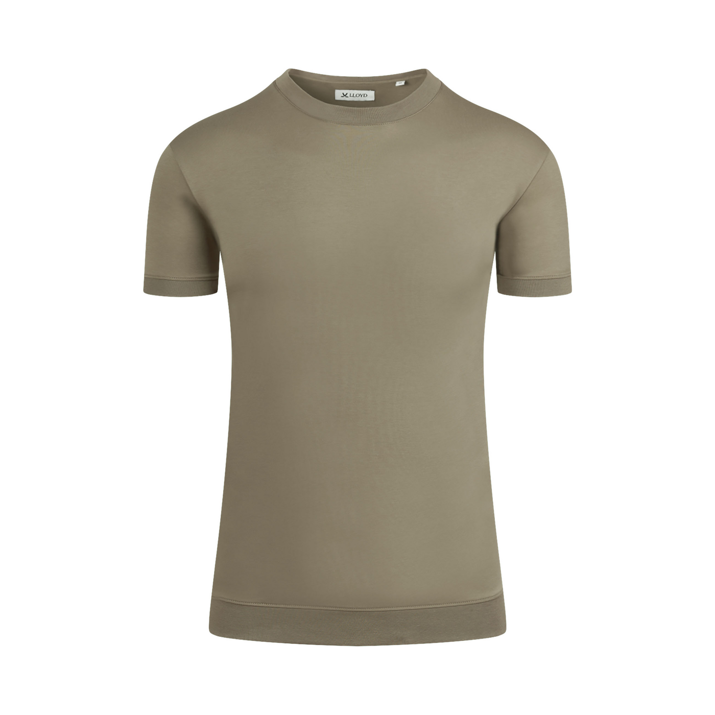 LLOYD 'T-SHIRT À COL ROND' polos (Pima Cotton; aus Textile; Marron in XXL