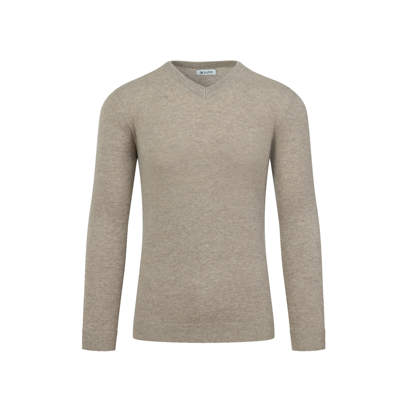 LLOYD 'PULLS À COL EN V' Pulls (Laine mérinos; aus Textile; Beige in XXL