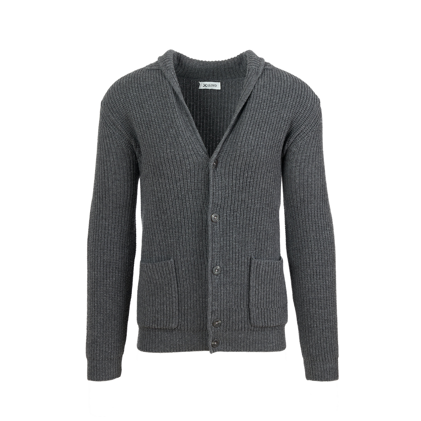 LLOYD 'CARDIGAN' Pulls; aus Textile; Gris in XL