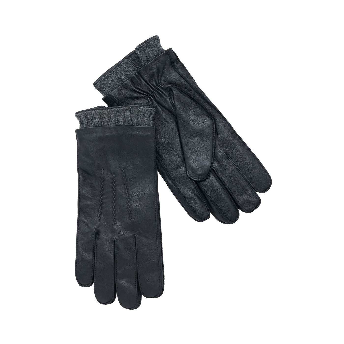 LLOYD Gants; moderate; aus Cuir lisse; Noir