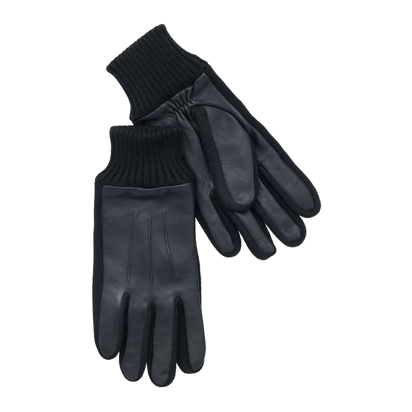 LLOYD Gants; moderate; aus Cuir lisse; Noir