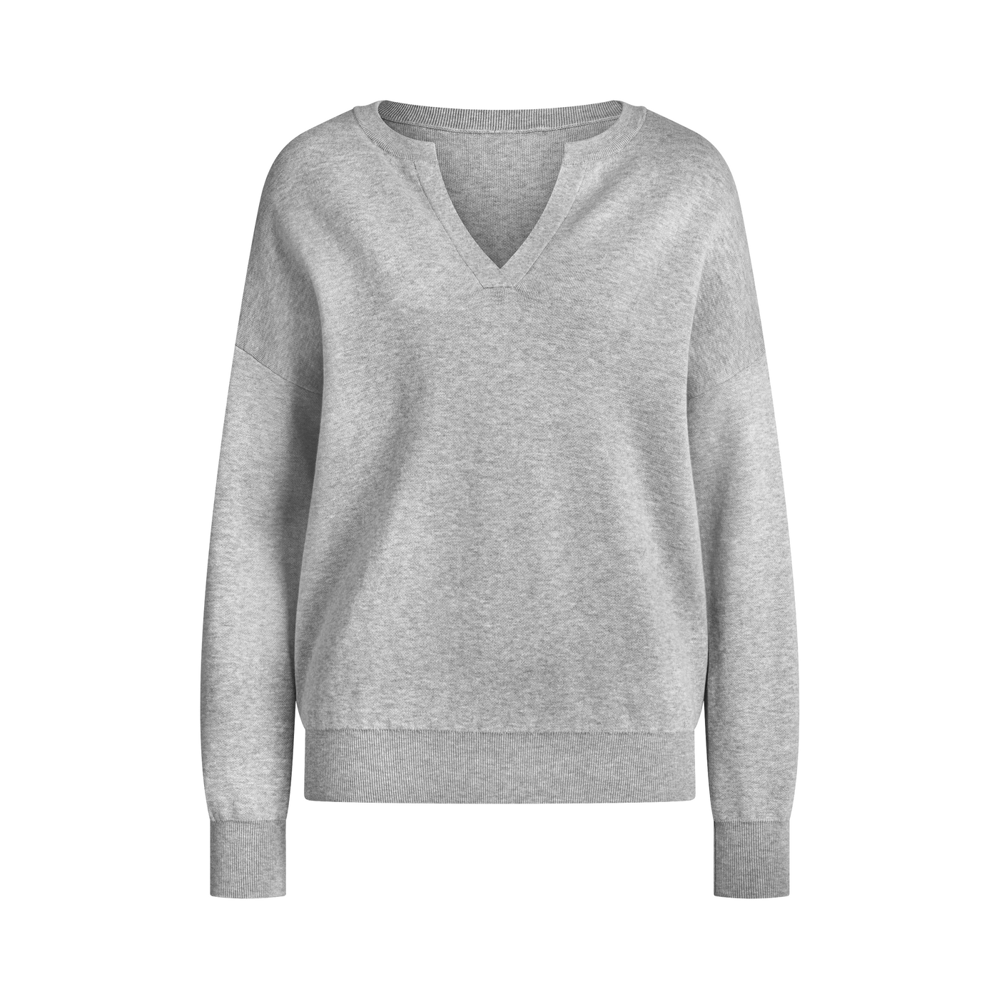 LLOYD Unisex PULL EN MAILLE À COL EN V Gris XXL