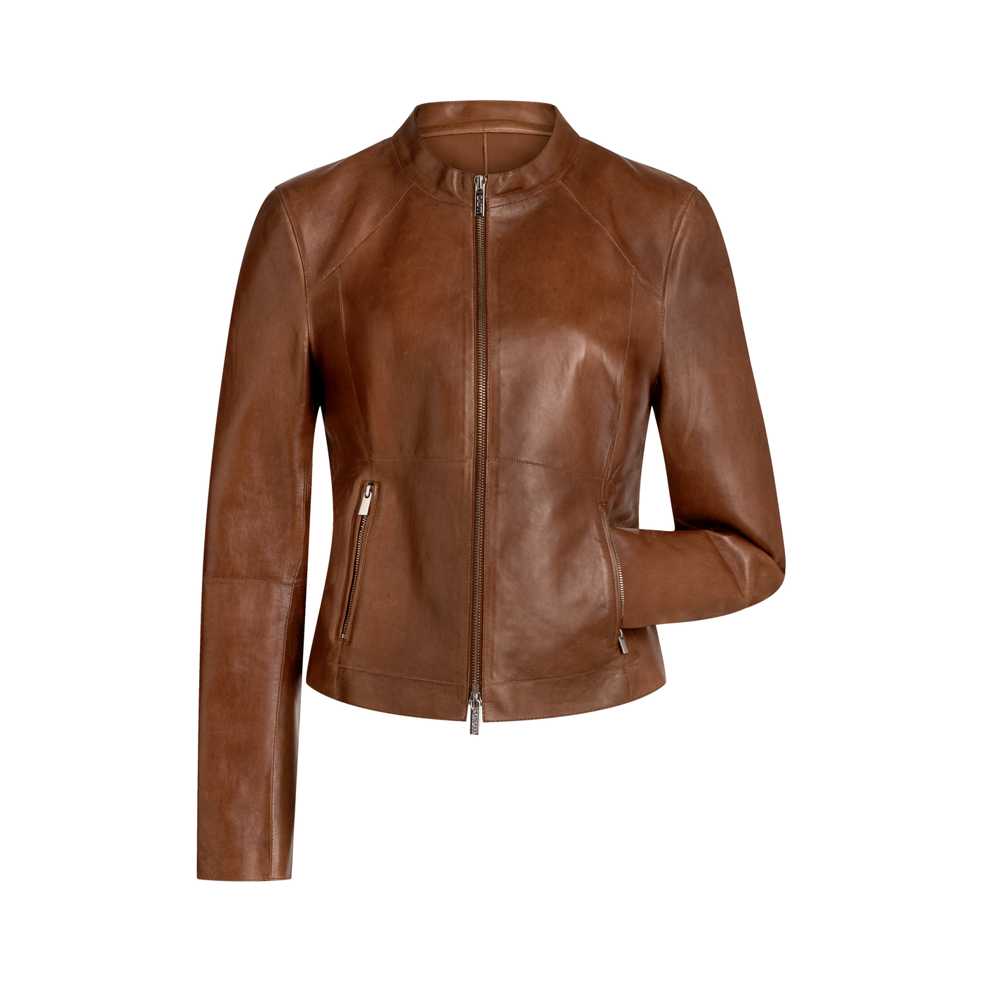 LLOYD Unisex VESTE EN CUIR FALINA Marron 40 Cuir lisse