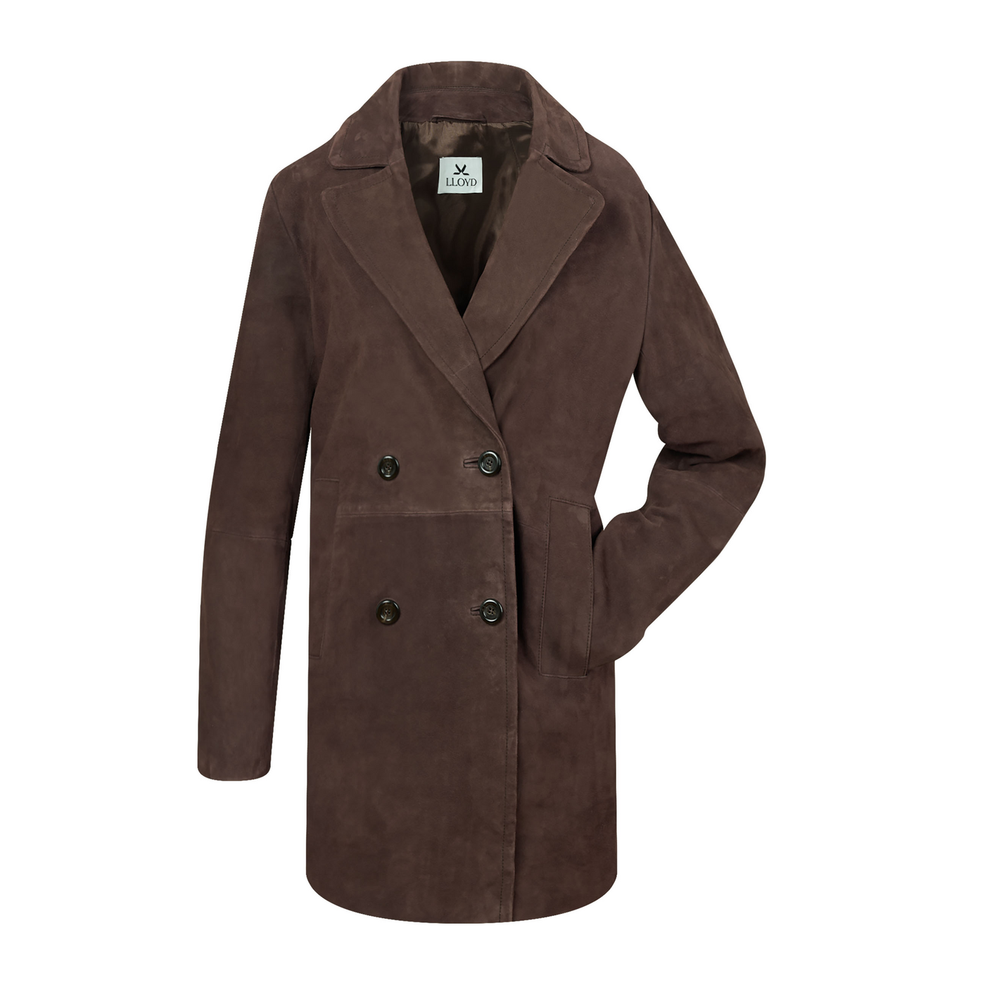 LLOYD 'BIRGIT' Manteaux; aus Cuir rugueux; Marron in 44