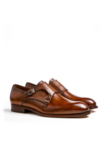 Base London Russo Herren-Leder-Slipper Mit Schnalle – Ortholite-Einlegesohle